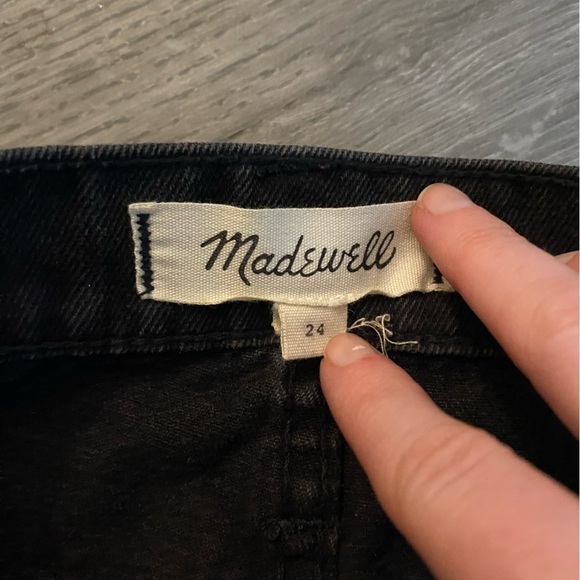 Madewell Rigid Denim A-Line Mini Skirt in Lunar Wash: Cutout Edition - Picture 6 of 8